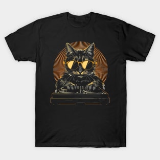 Cat DJ Play T-Shirt